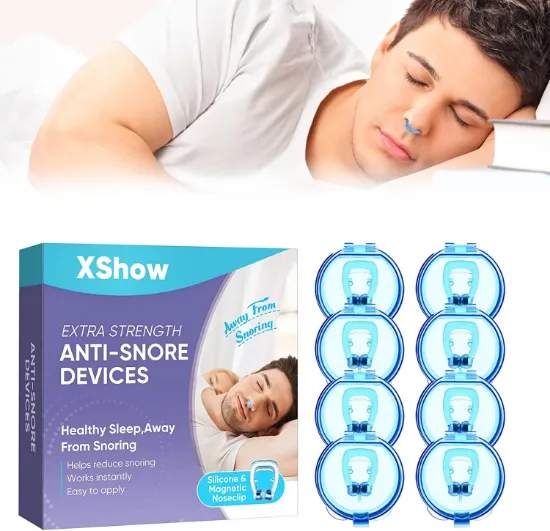 Anti Snoring Devices, 8 Pcs Magnetic Nose Clip Provide The Effective Solution to Stop Snoring