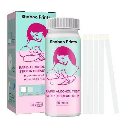 Breastmilk Alcohol Test Strips, Alcohol Test Strips for Breastmilk, Simple Home Test for Breastfeeding Mothers, Easy to Get Accurate Test Results in 2 Minutes, 25 Test Strips